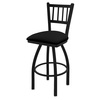 Holland Bar Stool Co 25" Swivel Counter Stool, Black Wrinkle, Black Vinyl Seat 81025BWBlkVinyl